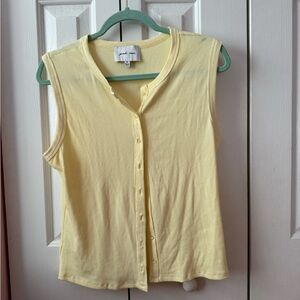 Butter Yellow Button Down Top